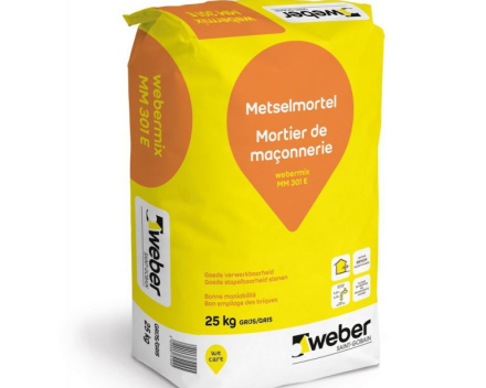Weber metselmortel MM301 verkrijgbaar in zakjes